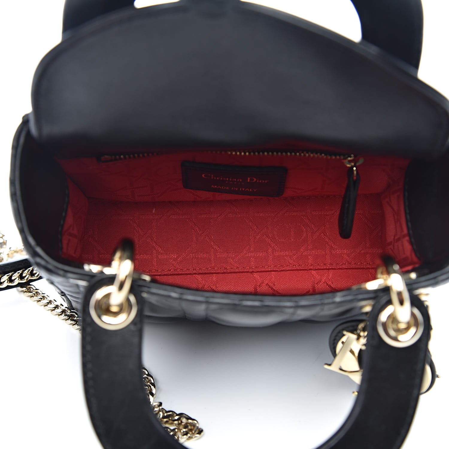 Christian Dior Lambskin Cannage Mini Lady Dior Black 5 of 13