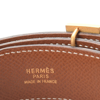 Hermes Box Courchevel 32mm H Belt 65 Black Gold 8 of 11