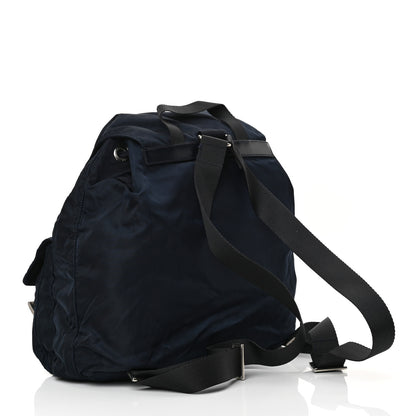 Prada Tessuto Nylon Saffiano Medium Backpack Blue 2 of 11