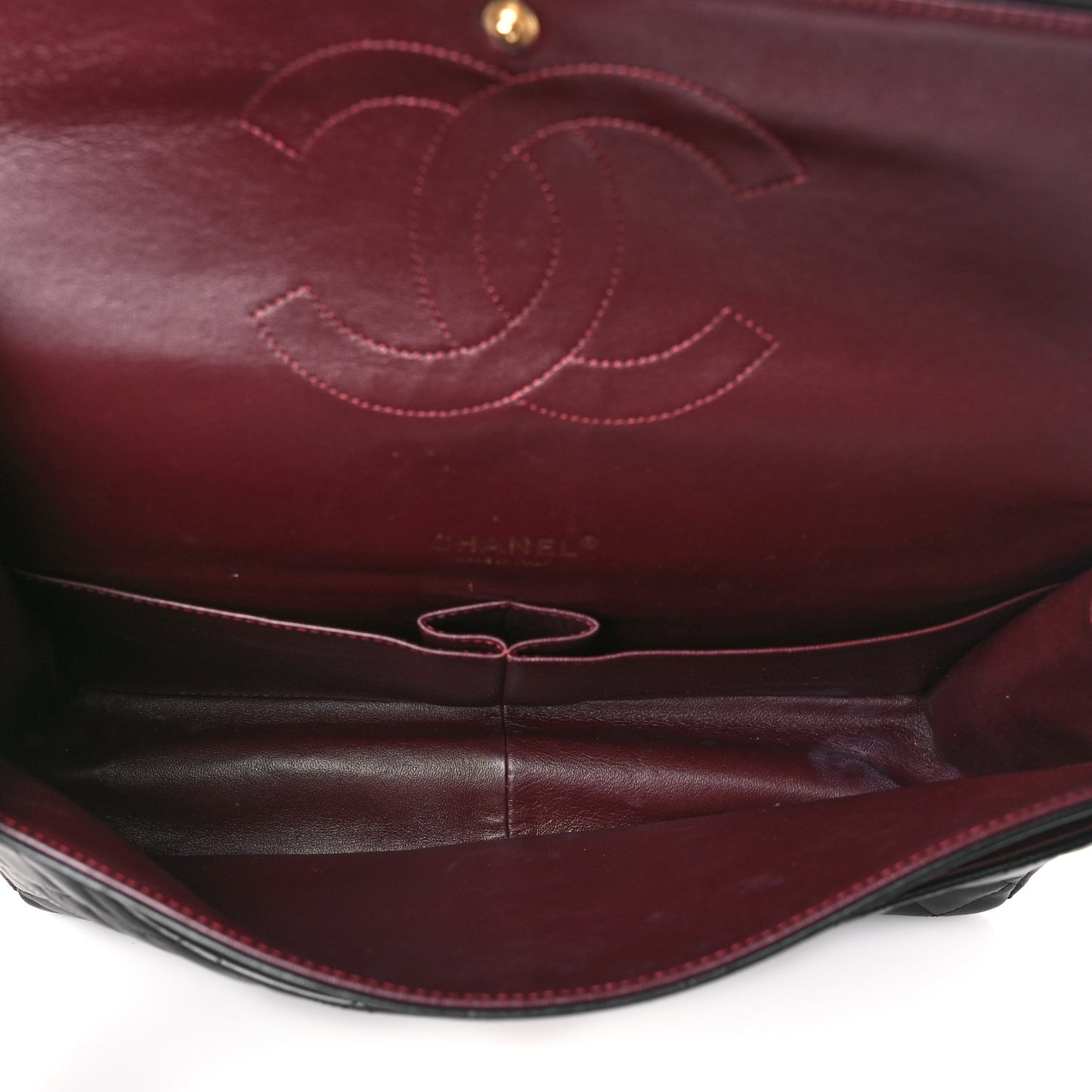 Lambskin Quilted Maxi Double Flap Black