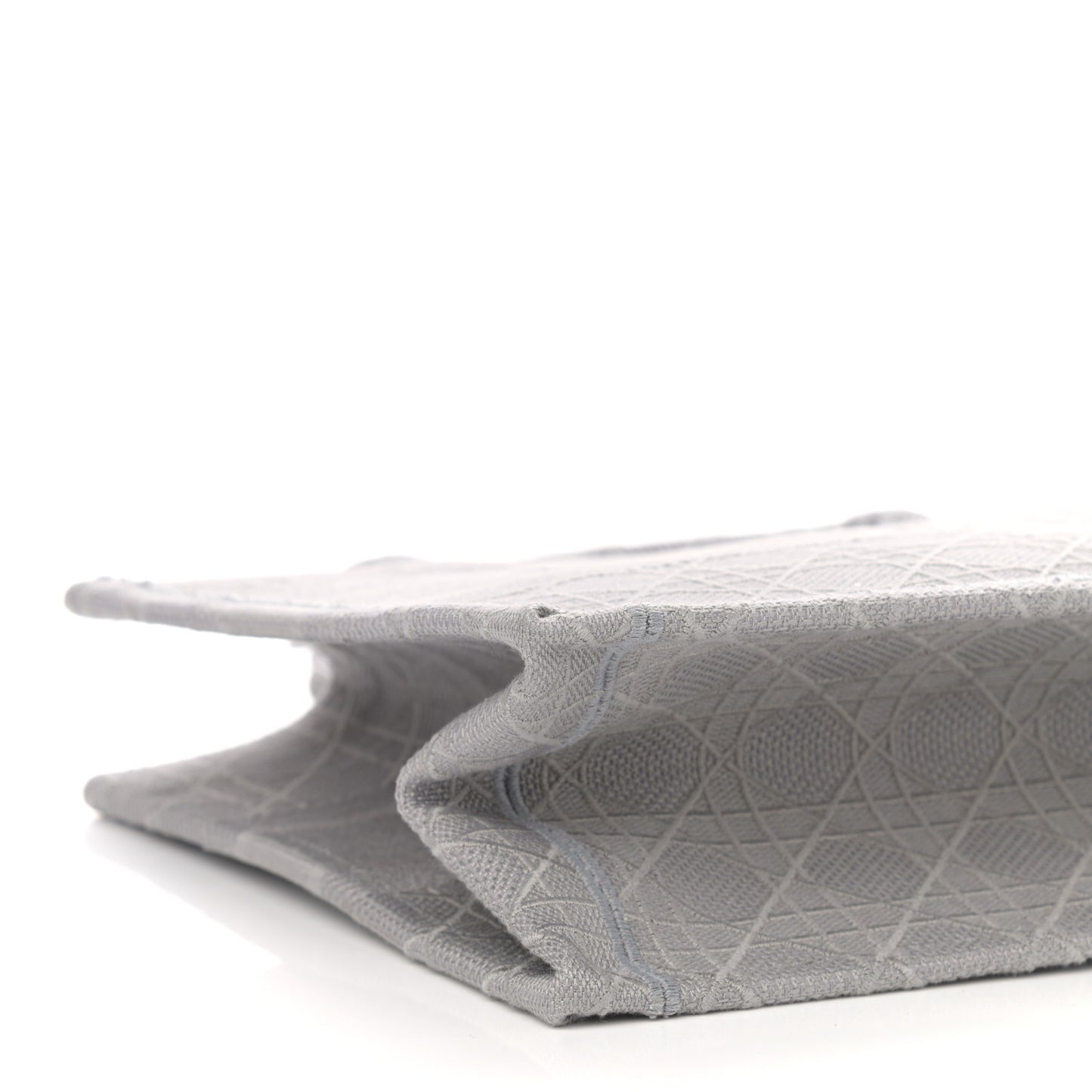 Canvas Embroidered Cannage Medium Book Tote Stone