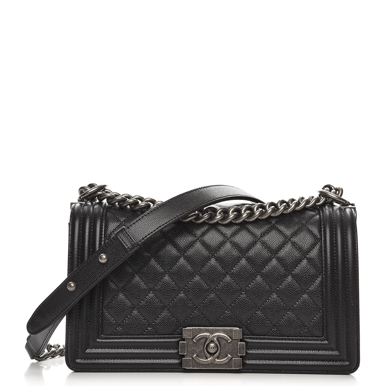 Chanel Caviar Quilted Medium Boy Flap Black 1 of 9