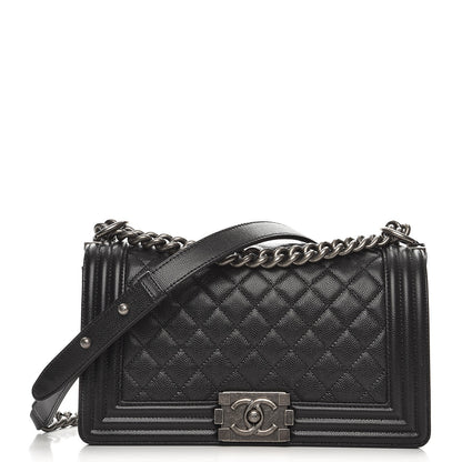 Chanel Caviar Quilted Medium Boy Flap Black 1 of 9