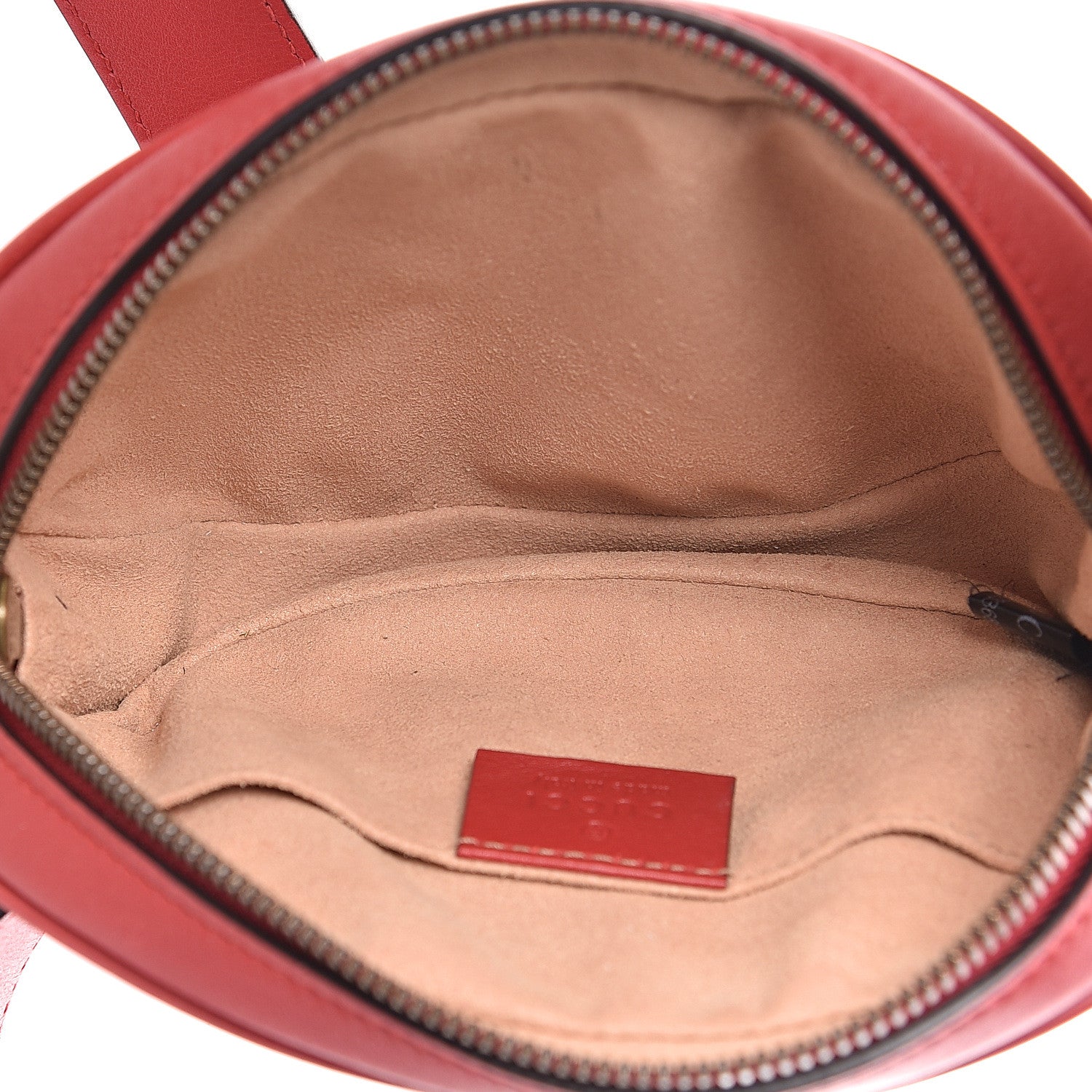 Gucci Calfskin Matelasse GG Marmont Belt Bag 85 34 Hibiscus Red 5 of 14