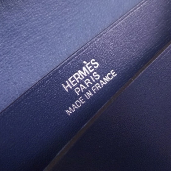Leather Bearn Card Holder Bleu