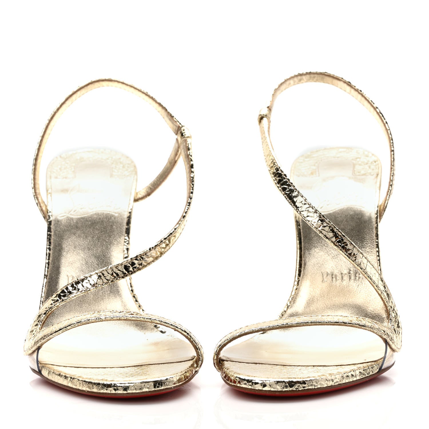Christian Louboutin Metallic Rosalie 100 Sandals 36.5 Gold 2 of 6