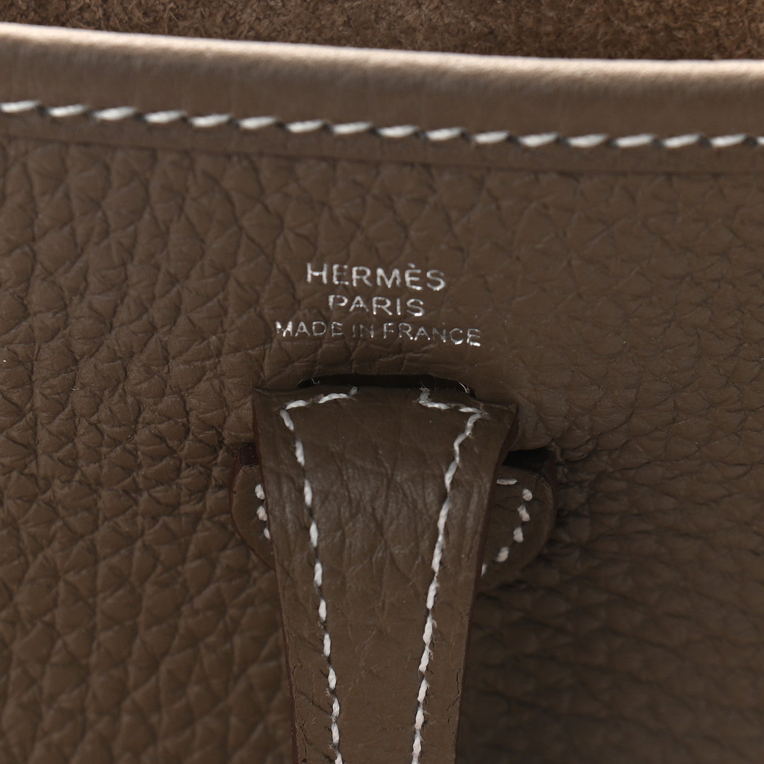 Hermes Taurillon Clemence Amazone Evelyne TPM Etoupe Bleu Indigo 6 of 9