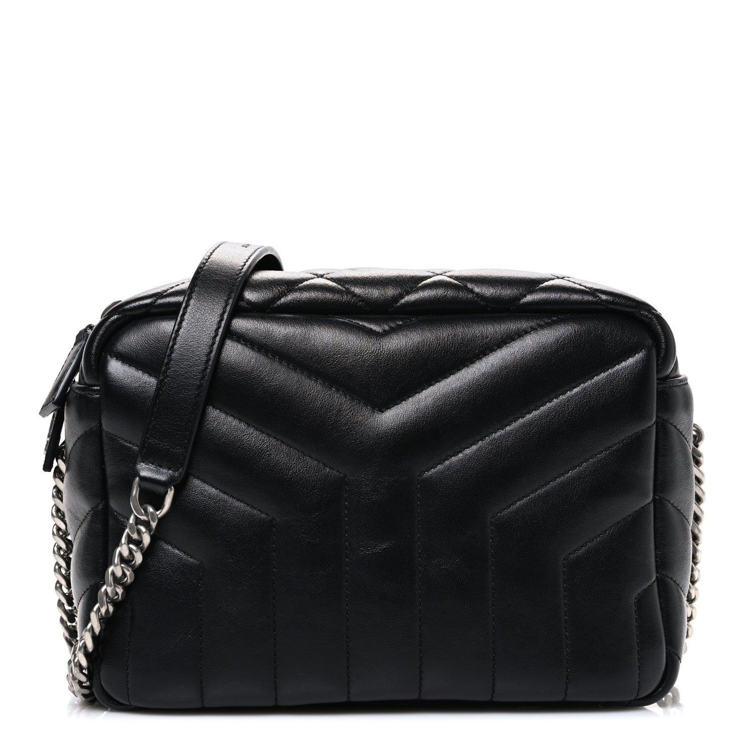 Saint Laurent Calfskin Y Quilted Monogram Small Loulou Bowling Bag Black 1 of 10
