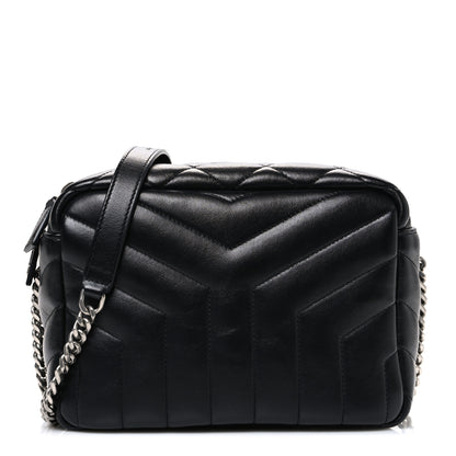 Saint Laurent Calfskin Y Quilted Monogram Small Loulou Bowling Bag Black 1 of 10