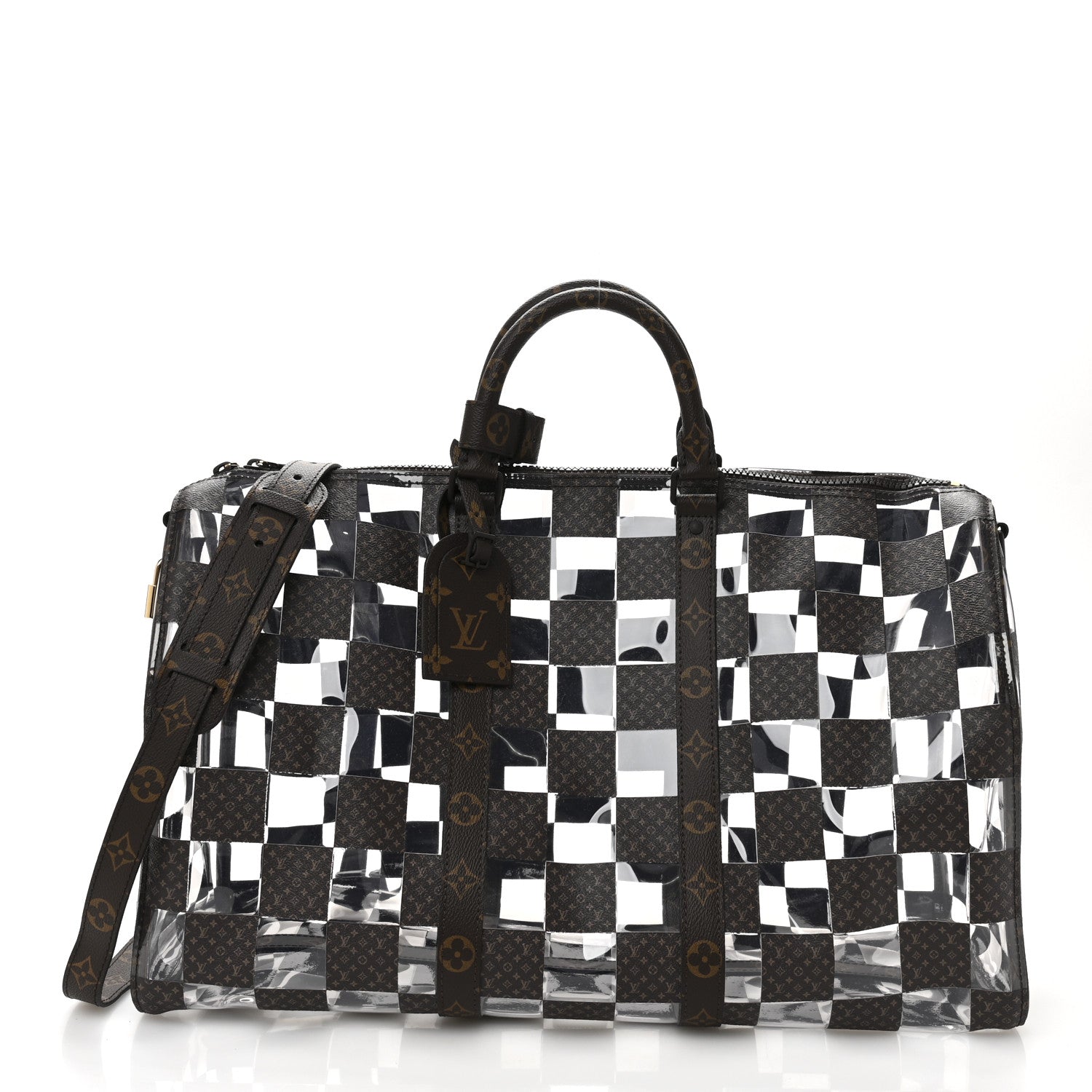 Louis Vuitton PVC Monogram Chess Keepall Bandouliere 50 1 of 8
