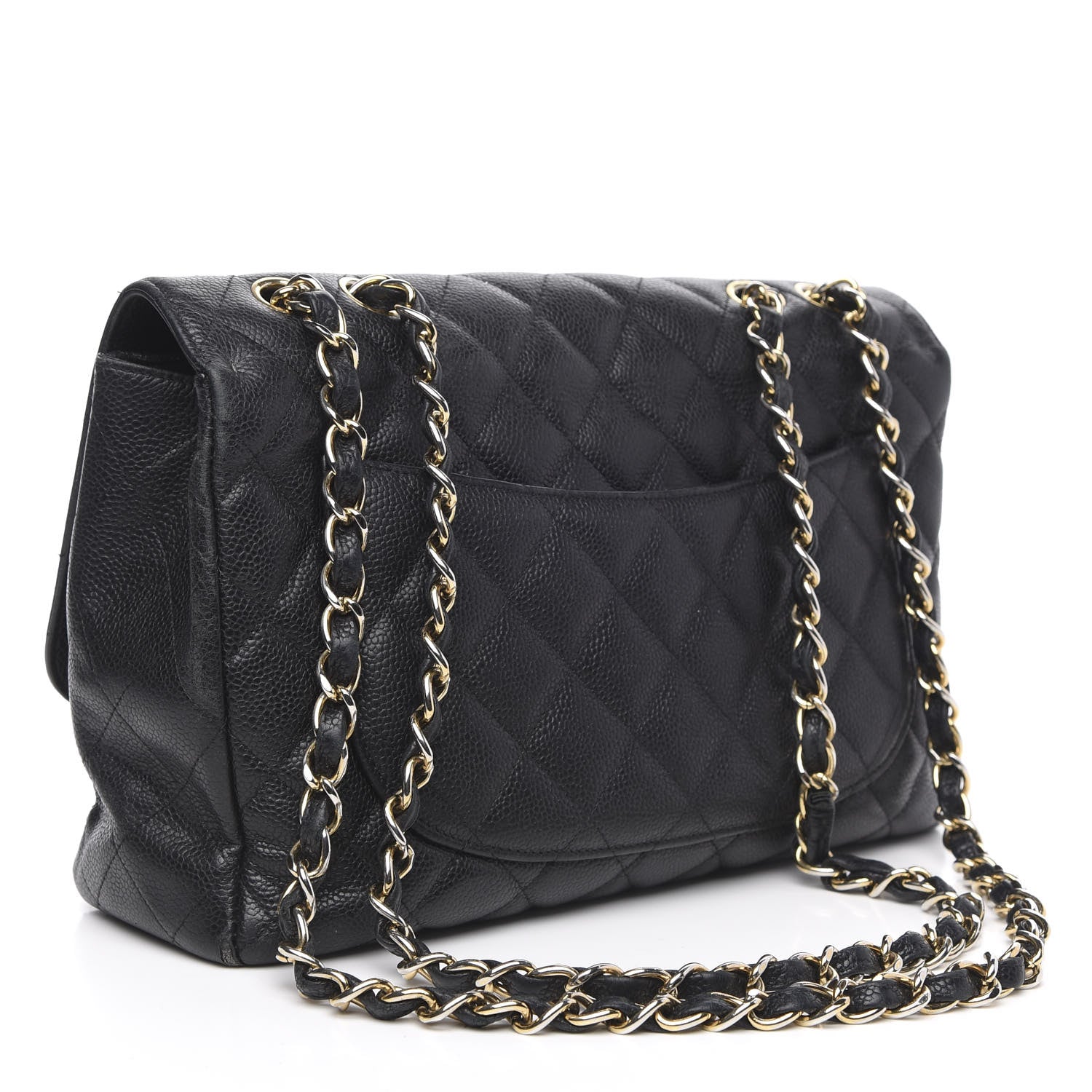 Chanel Caviar Quilted Jumbo Single Flap Black 3 of 16
