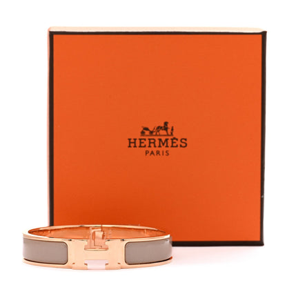 Hermes Enamel Narrow Clic Clac H Bracelet PM Marron Glace 5 of 5