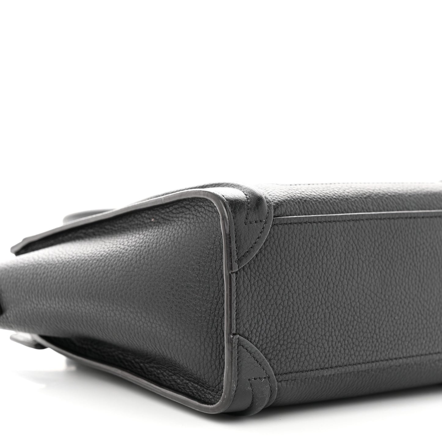 Drummed Calfskin Nano Luggage Black