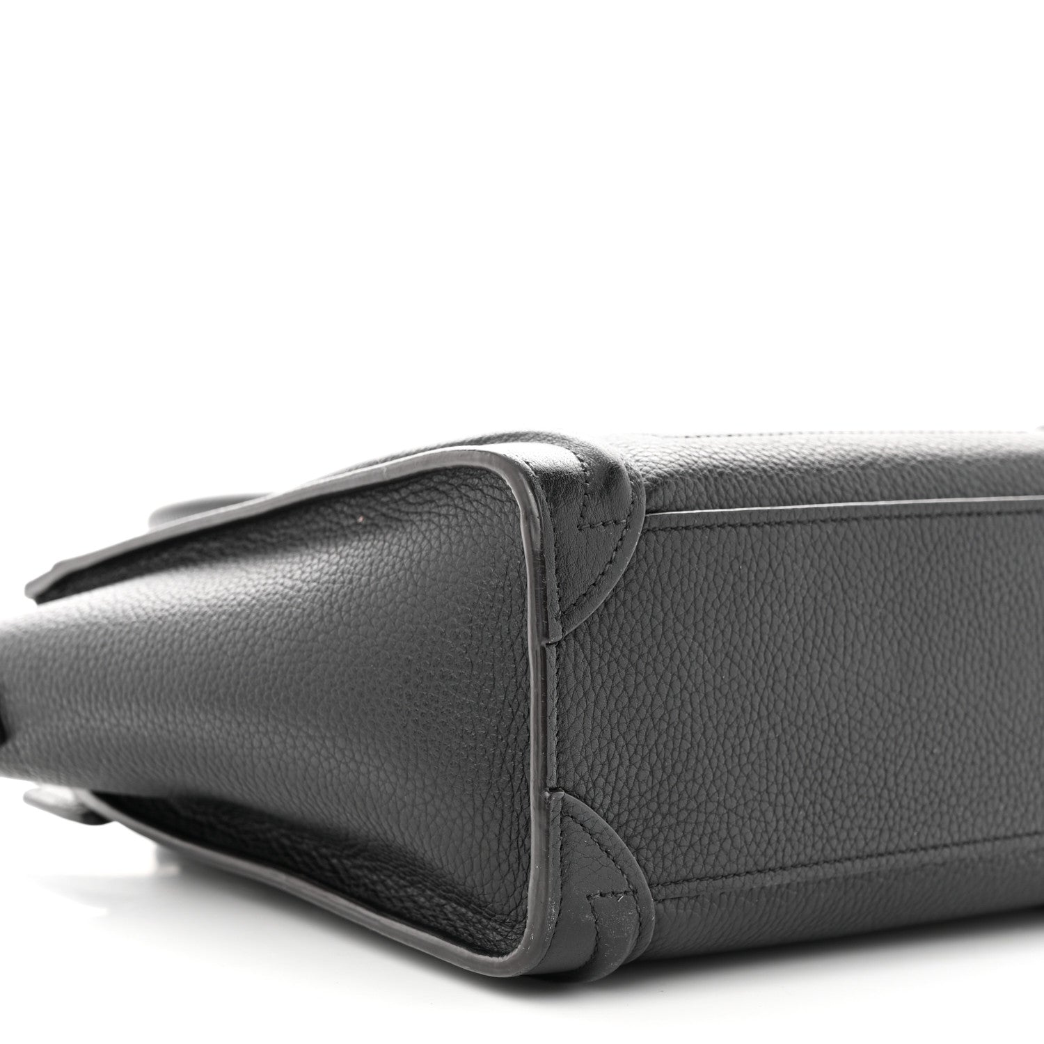 Celine Drummed Calfskin Nano Luggage Black 9 of 13