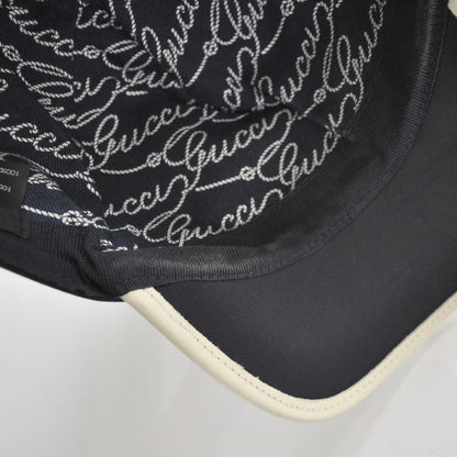 Gucci Script Baseball Hat XL Navy Blue 8 of 8