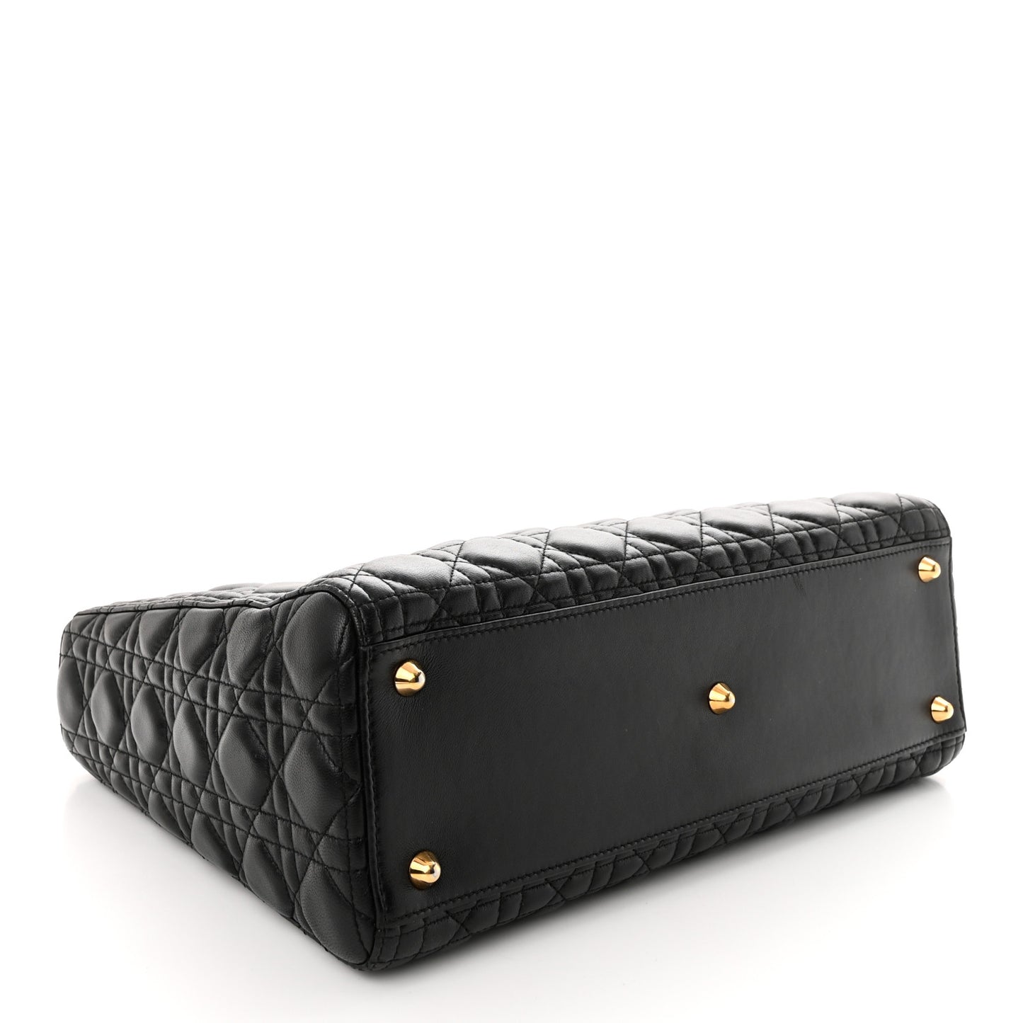 Lambskin Cannage Large Lady Dior Black