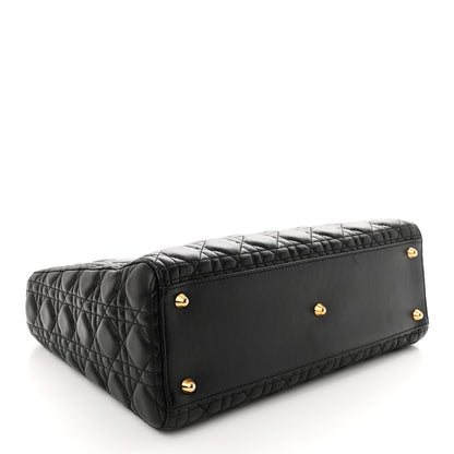 Christian Dior Lambskin Cannage Large Lady Dior Black 4 of 17
