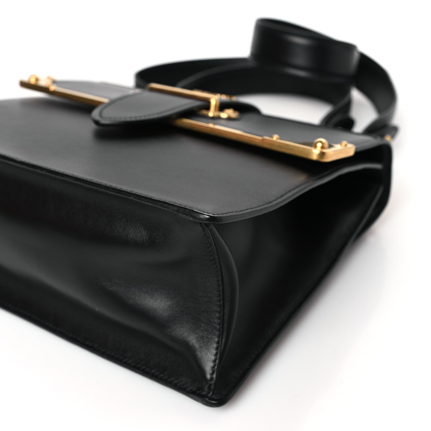 Prada City Calfskin Saffiano Cahier Top Handle Bag Black 8 of 8