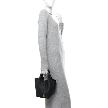 Hermes Taurillon Clemence Picotin Lock 18 PM Black 2 of 11