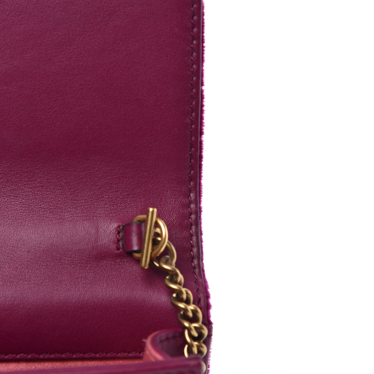 Gucci Velvet Matelasse GG Marmont Mini Bag Fuchsia Violet Cyclamen 12 of 14