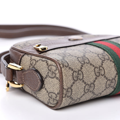 Gucci GG Supreme Monogram Web Mini Ophidia Shoulder Bag Brown 8 of 9