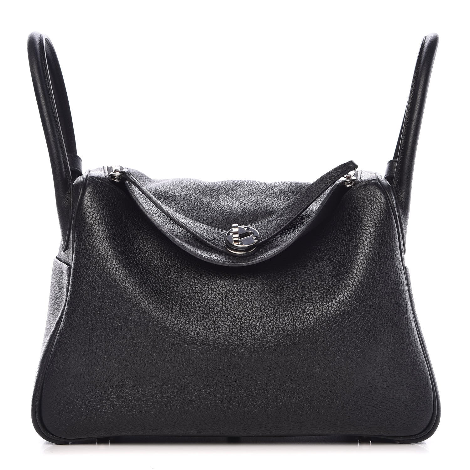 Hermes Taurillon Clemence Lindy 30 Black 1 of 12