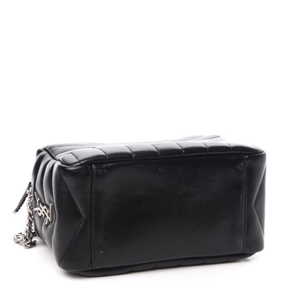Saint Laurent Calfskin Y Quilted Monogram Small Loulou Bowling Bag Black 4 of 10