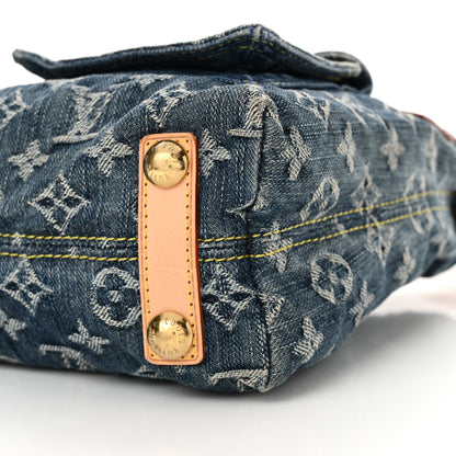 Louis Vuitton Monogram Denim Baggy PM Blue 9 of 13