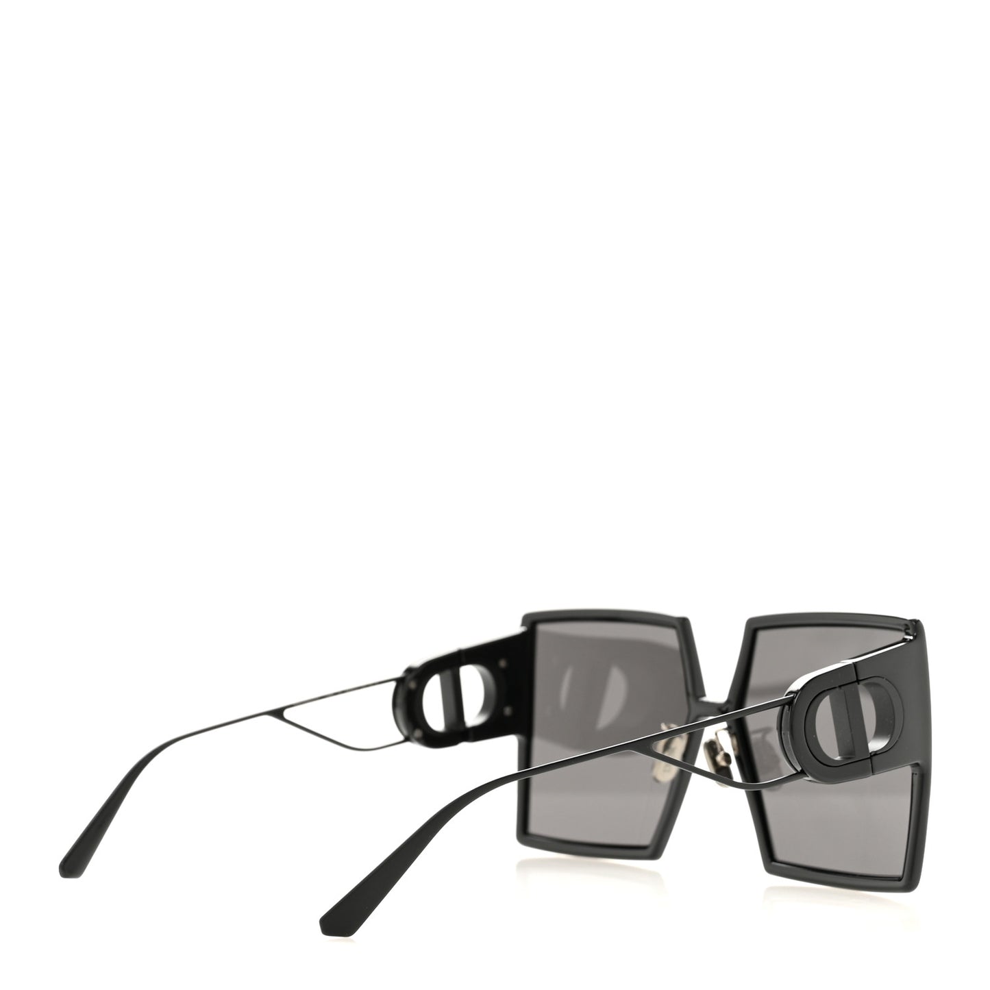 Acetate Monochrome Square 30 Montaigne SU Sunglasses Black