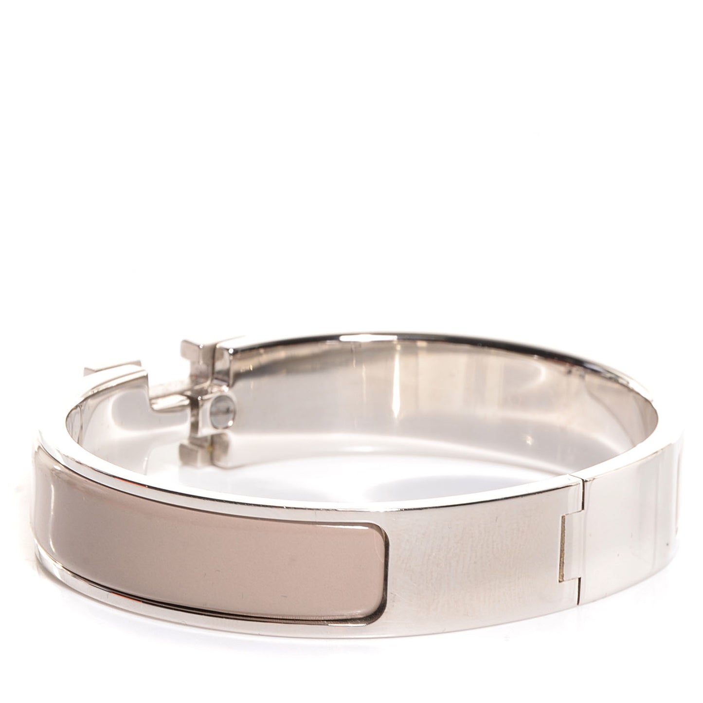 Enamel Narrow Clic Clac H Bracelet PM Etoupe