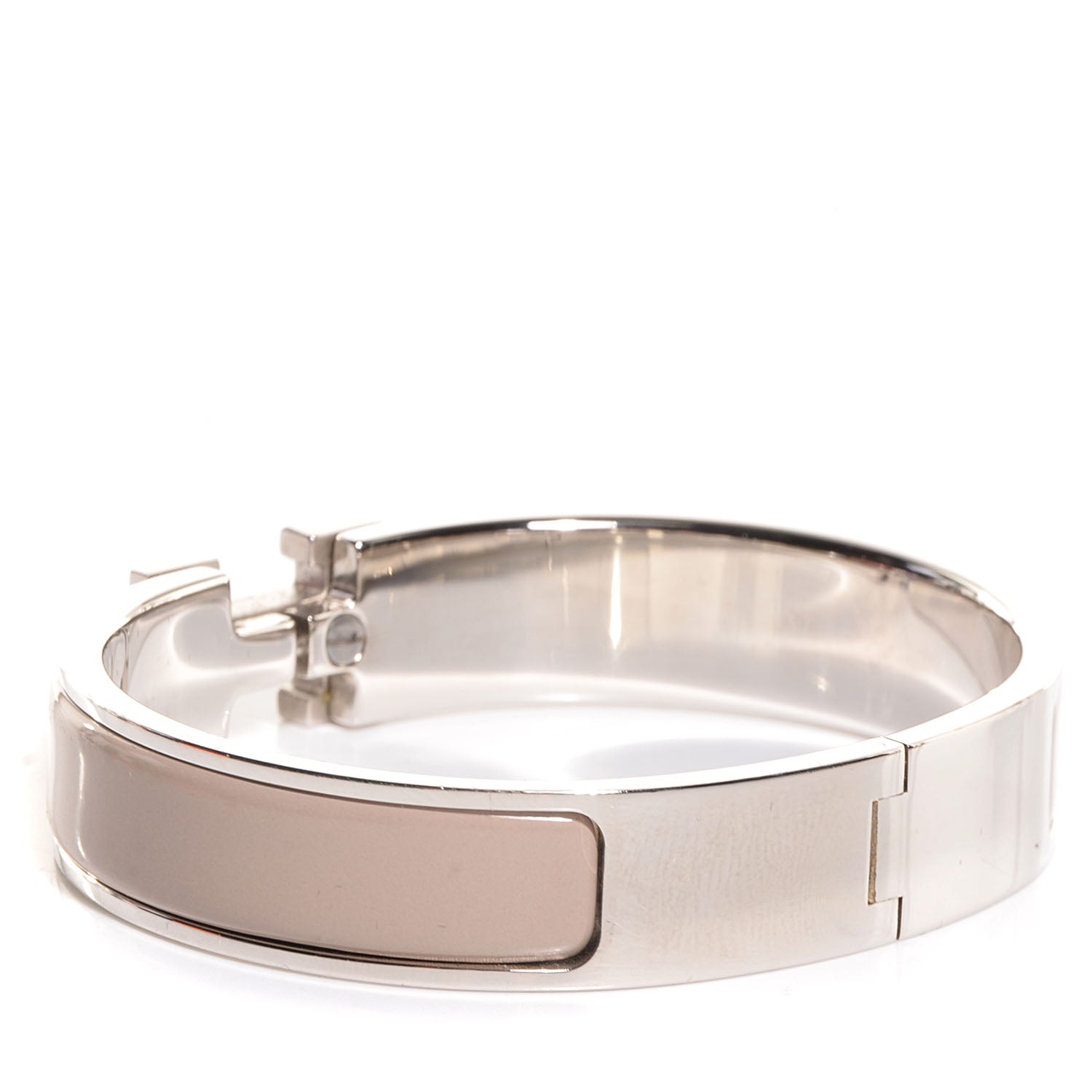 Hermes Enamel Narrow Clic Clac H Bracelet PM Etoupe 5 of 6