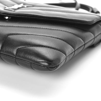 Saint Laurent Calfskin Y Quilted Monogram Loulou Flap Bag Black 10 of 10