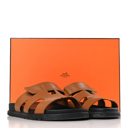 Hermes Calfskin Womens Chypre Sandals 36 Natural 9 of 9