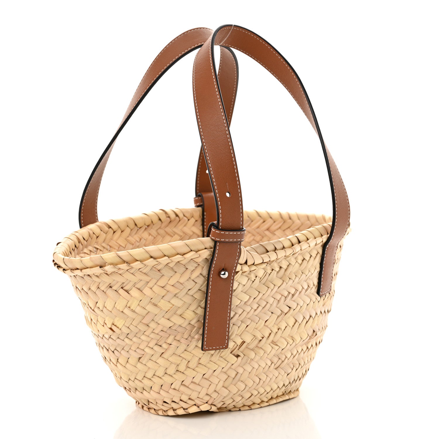 Loewe Raffia Small Basket Tote Bag Natural Tan 3 of 10