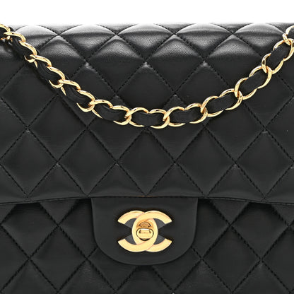 Chanel Lambskin Quilted Medium Double Flap Black 8 of 10