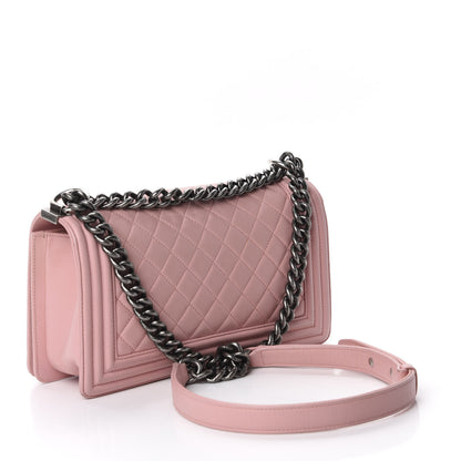 Chanel Lambskin Quilted Medium Boy Flap Light Pink 3 of 17