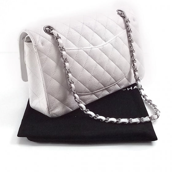Chanel Caviar Quilted Small Double Flap White 3 of 11