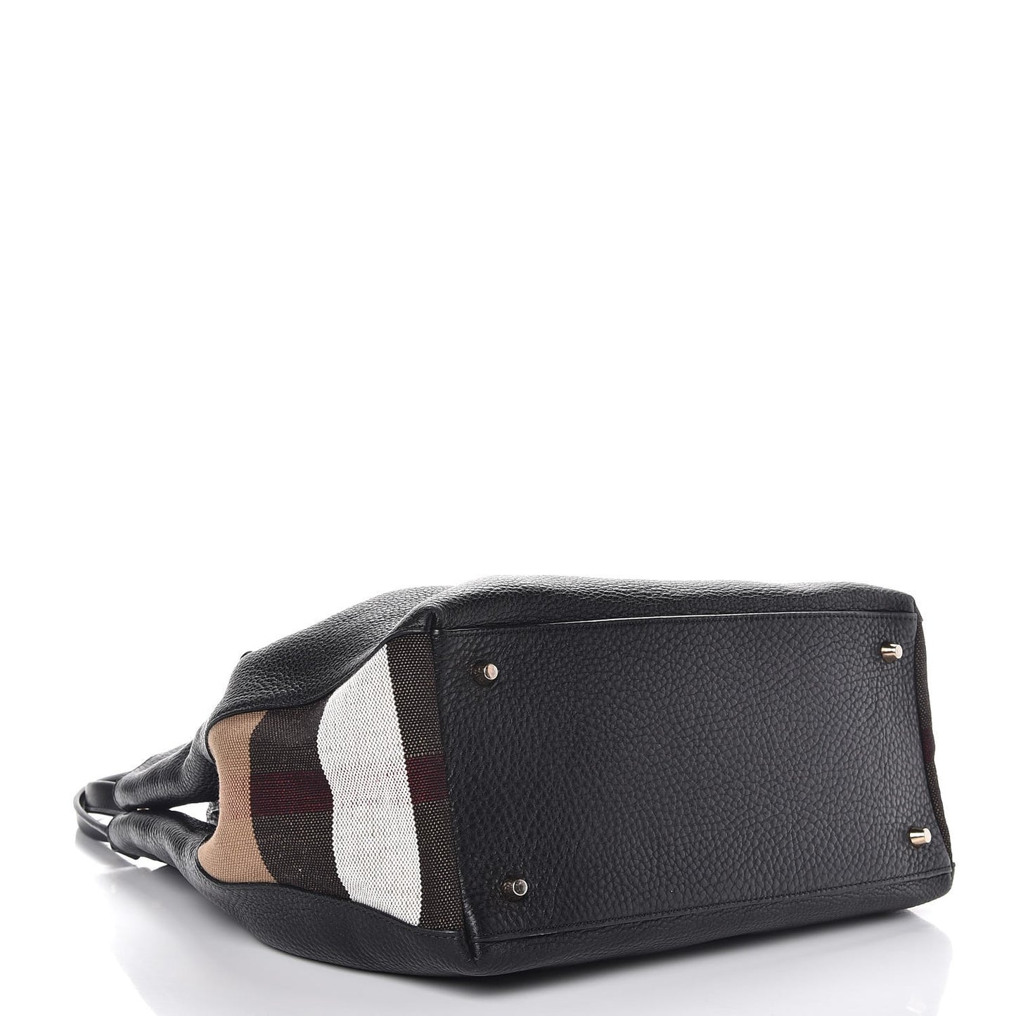 Grainy Calfskin House Check Medium Maidstone Black