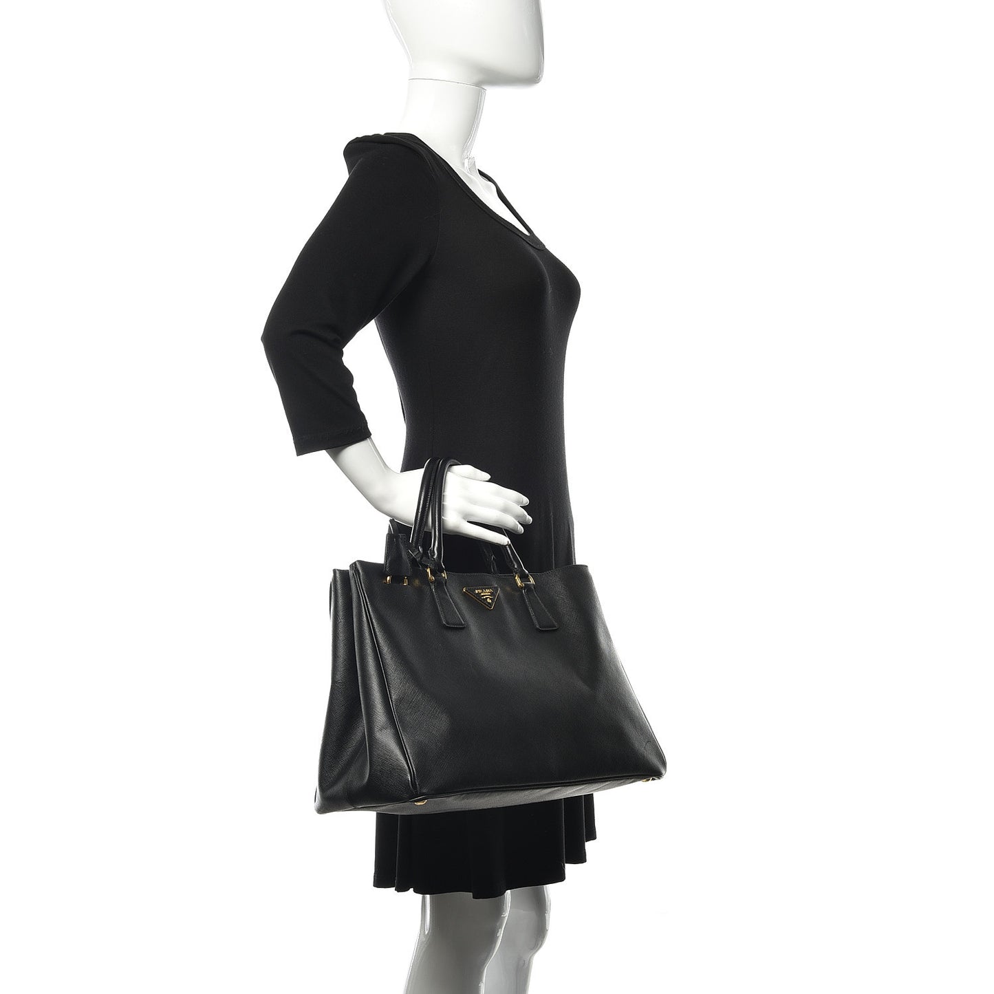 Saffiano Lux Large Tote Black