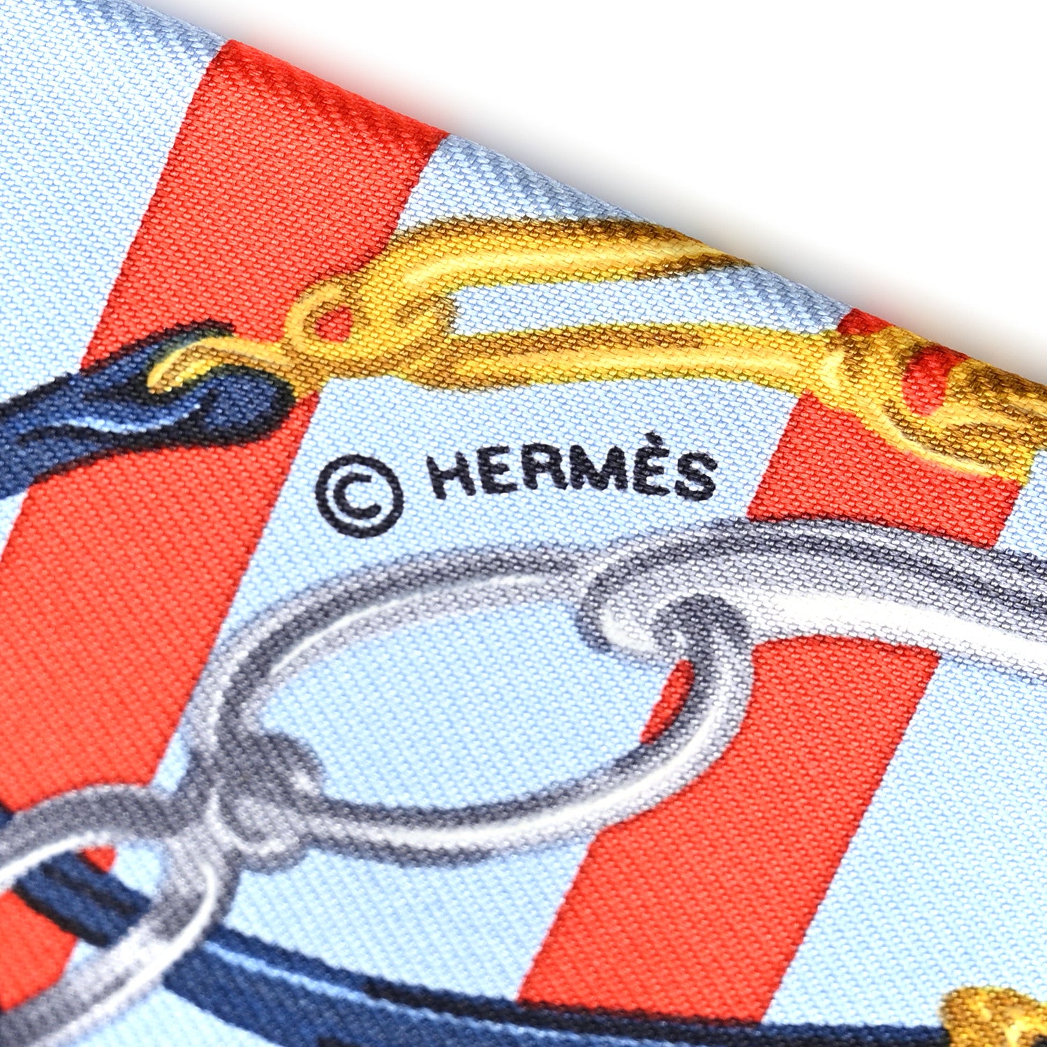 Hermes Silk Brides De Gala Bayaderes Twilly Ciel Rouge Marine 3 of 5