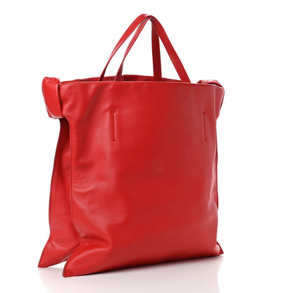 Celine Lambskin Medium With Knots Tote Red 2 of 6