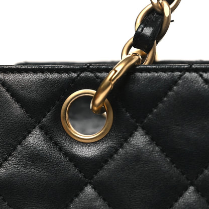 Chanel Lambskin Quilted Petit Timeless Tote PTT Black 12 of 13