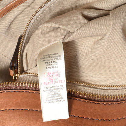 Burberry Vintage Washed Leather House Check Medium Chadwick Tote Saddle Brown 10 of 10