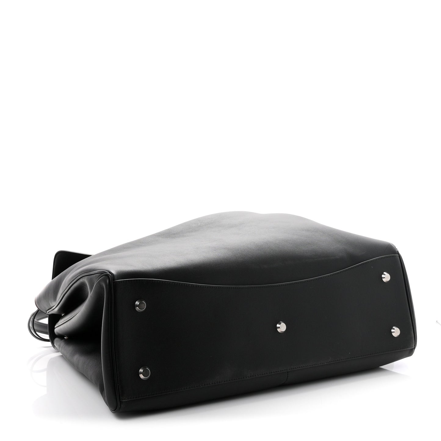 Smooth Calfskin Rodeo XL Top Handle Handbag Black