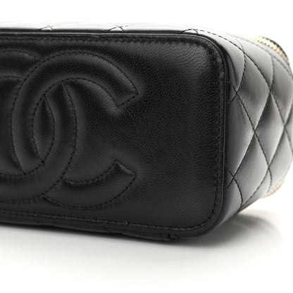 Chanel Lambskin Quilted Small CC Dynasty Vanity Case With Chain Black 11 of 11