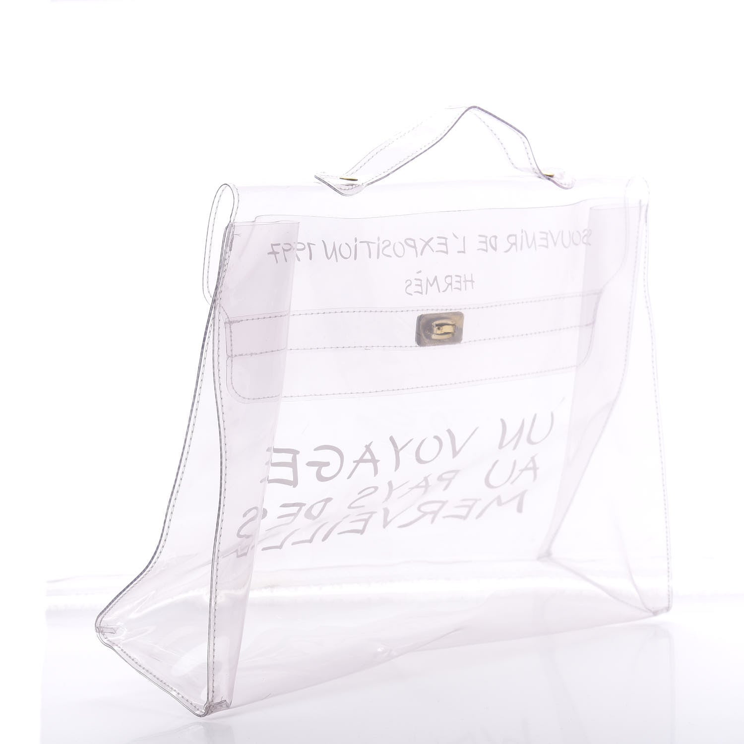 Hermes Vinyl Souvenir De L'Exposition Kelly Transparent 3 of 12