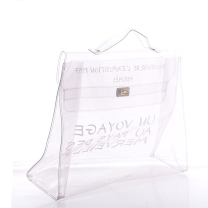 Hermes Vinyl Souvenir De L'Exposition Kelly Transparent 3 of 12