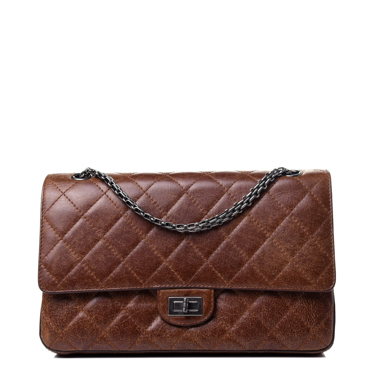 Chanel Aged Calfskin Quilted 2.55 Reissue 226 Flap Light Brown 1 of 17