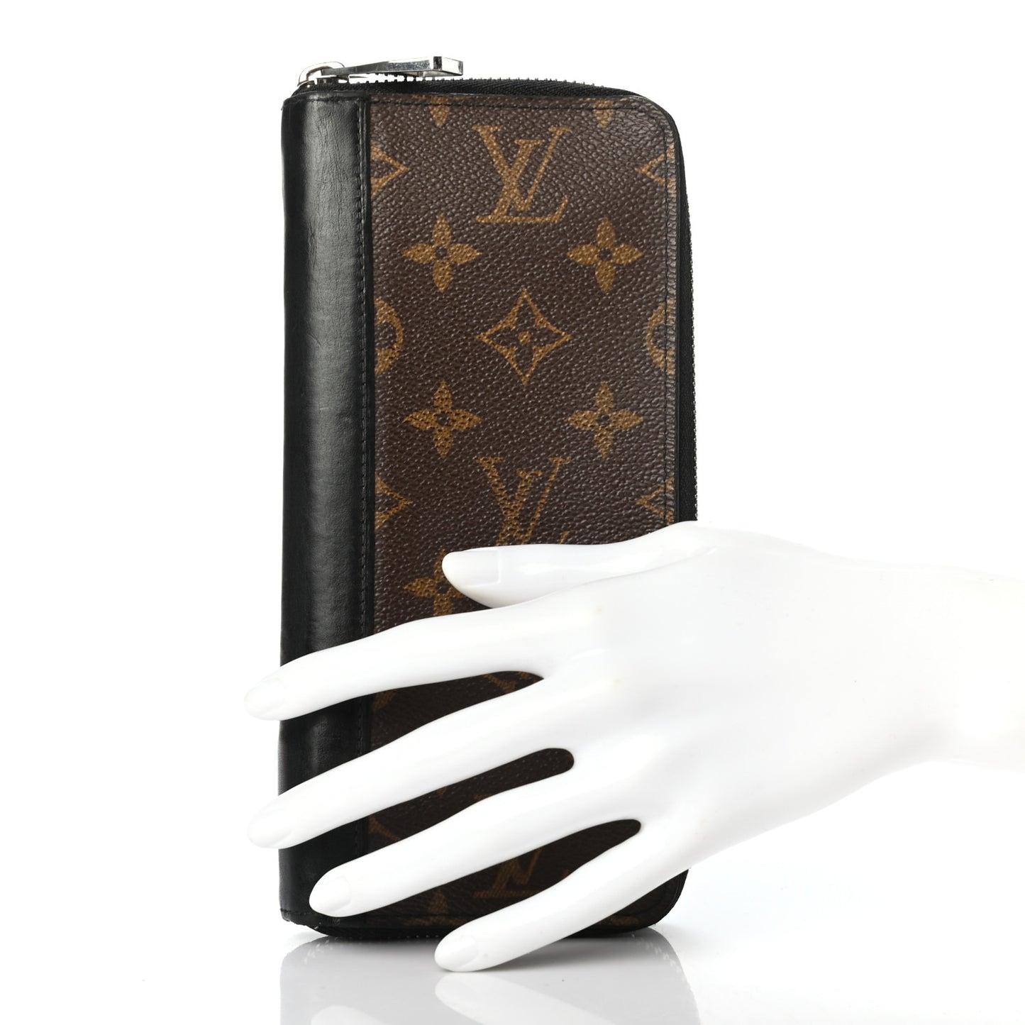 Monogram Macassar Vertical Zippy Wallet