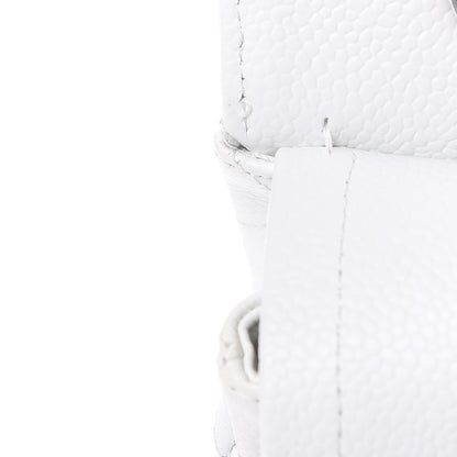 Chanel Caviar Quilted Medium Double Flap White 11 of 14